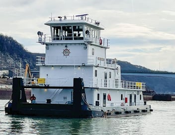 M/V John Austin repowered by Mitsubishi S12R-Y3, supplied by Laborde Products