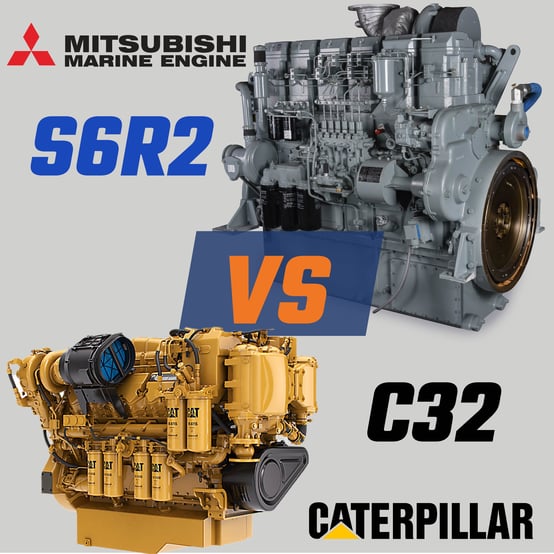 Mitsubishi S6R2 Vs CAT C32