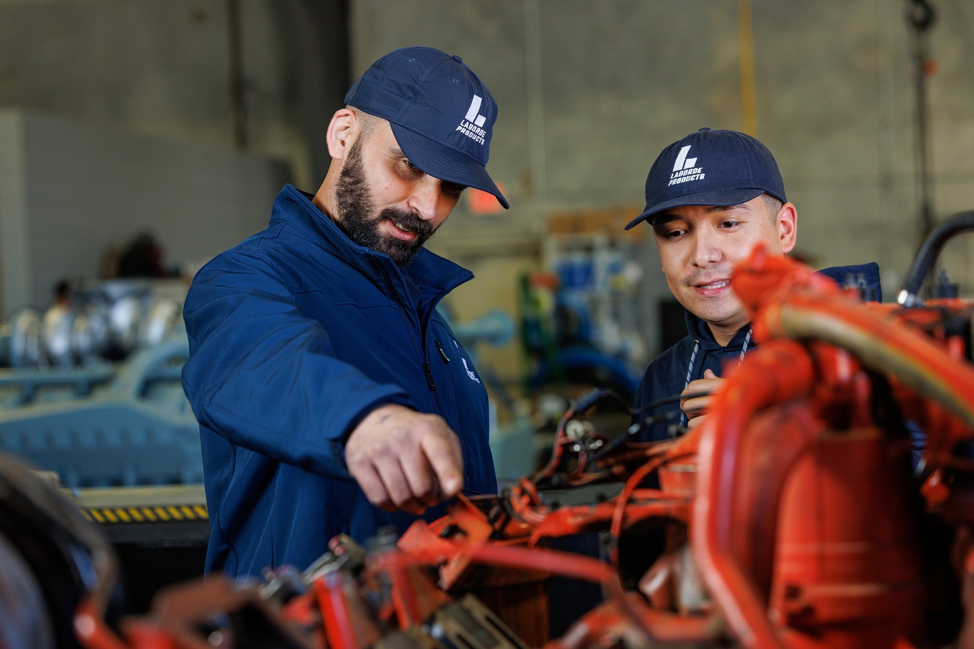 A Scania Marine distributor: Laborde Products, doing service on a Scania Marine Engine