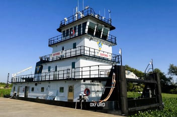 M/V Oxford powered with triple-screw Mitsubishi S6R2 engines supplied by Laborde Products