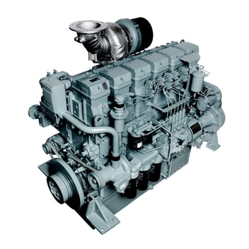 Mitsubishi S6R2 Tier 3 engine rated at 803HP @ 1400RPM