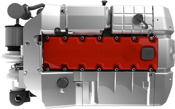 Top View of Steyr Motors SE Marine Engine 