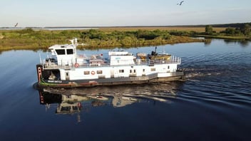 M/V Grant Gattle powered by three Mitsubishi S6R2 Engines 
