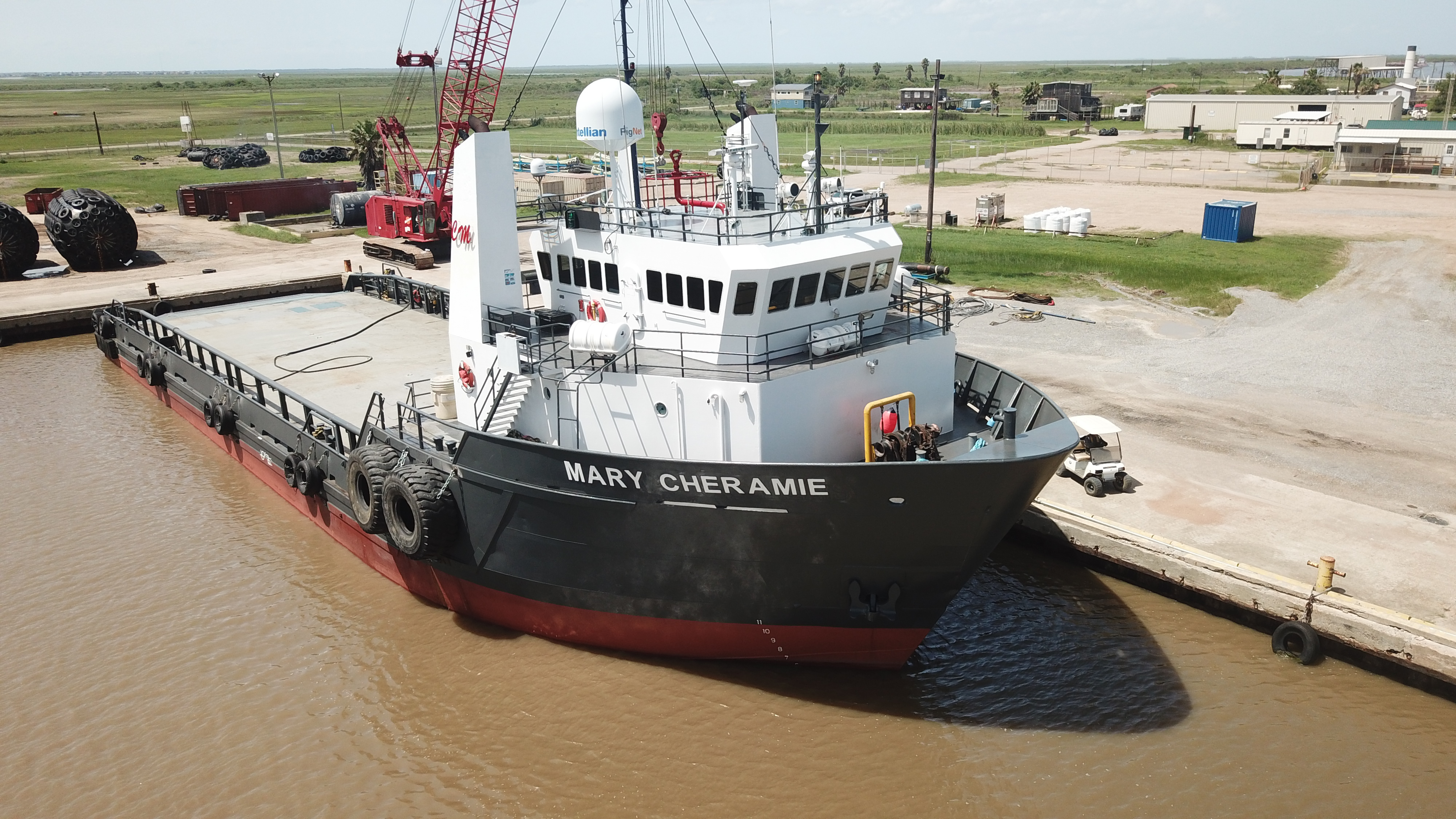 Offshore support vessel M/V Mary Cheramie repowered with twin Mitsubishi S12R Tier 3 marine diesel engines