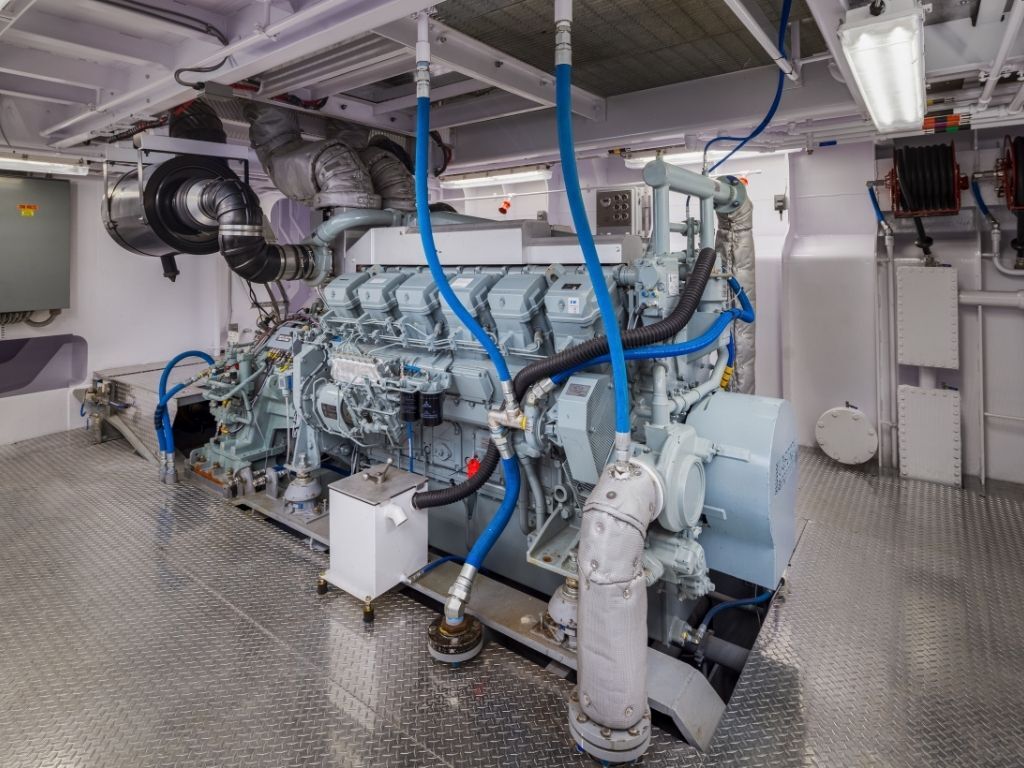 Mitsubishi S12R-Y4 engines rated at 1260HP @ 1600RPM